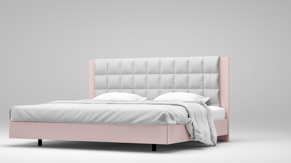 Bett "Izzy" mit variablen Höhen und Extras. Von Interlübke, Preis auf Anfrage