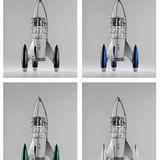 Bei "Destination Moon" handelt es sich um eine extravagante Tischuhr von MB&F/L'Epée 1839. Die Wohnzimmerrakete ist 40 Zentimeter hoch und vier Kilogramm schwer, das Uhrwerk besteht aus 164 Komponenten.