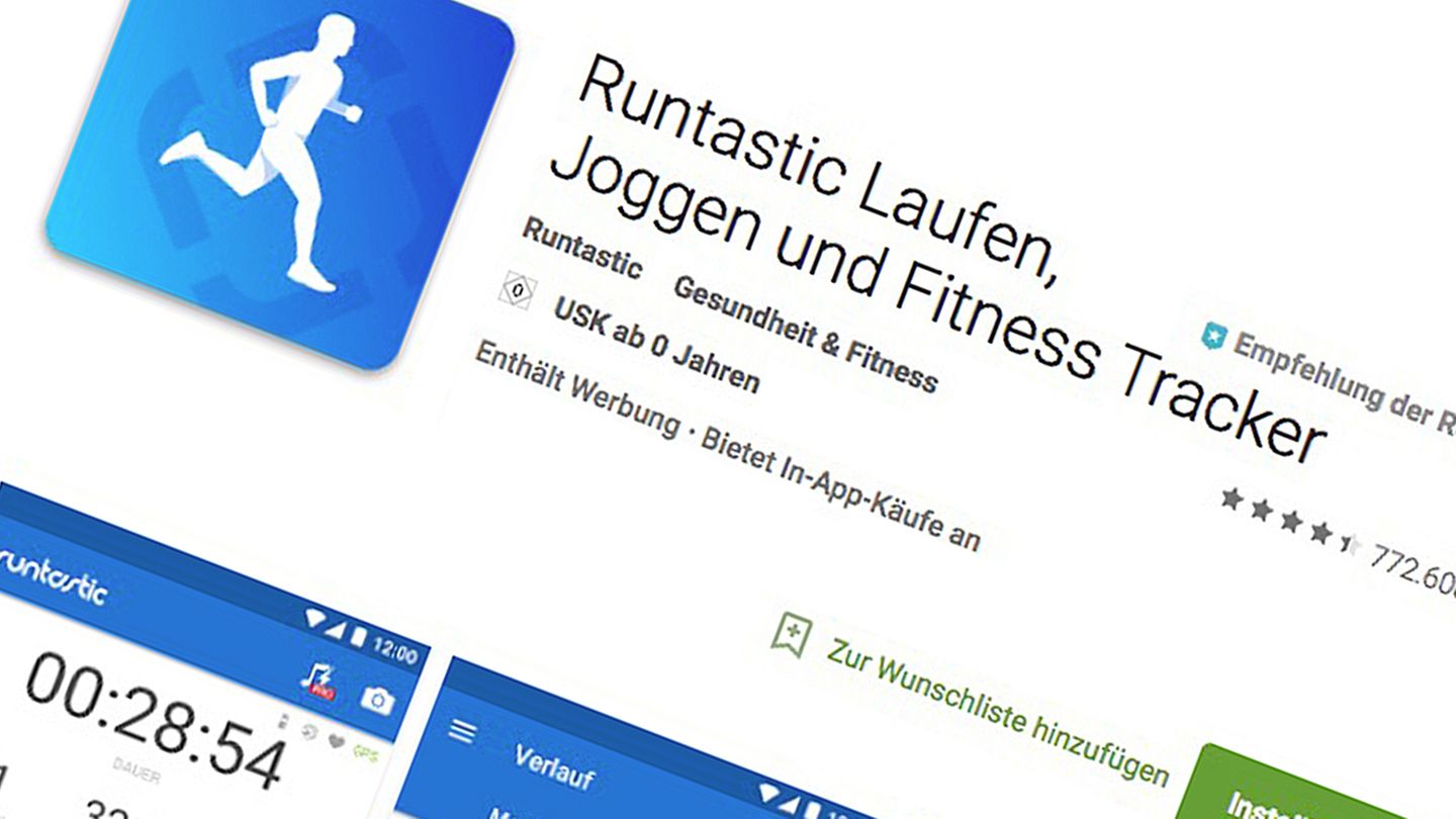 Runtastic  Wie der Name schon nahelegt, geht es hier vor allem ums Laufen, Kondition aufbauen, Fett verbrennen. Per GPS-Tracker werden ...