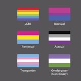 Die Regenbogenfarbe der Schwulen und Lesben-Bewegung