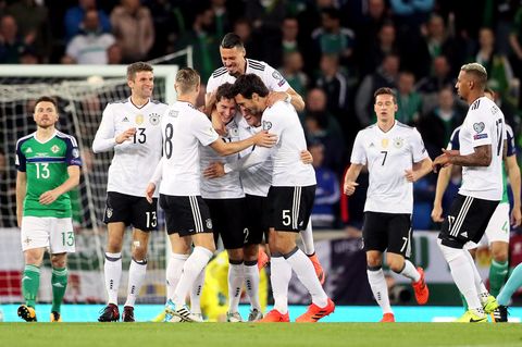 Deutschland Nordirland: Jubel der Spieler