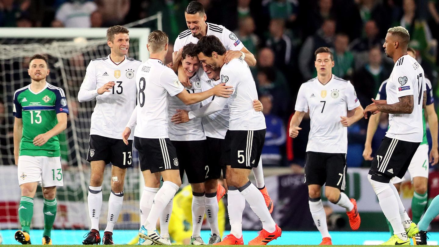 Deutschland Nordirland: Jubel der Spieler