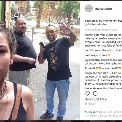 "Mmmmmmm, schönes, süßes Mädchen", riefen diese beiden Männer, der Niederländerin Noa Jansma hinterher.