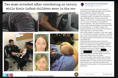 Mit diesem Facebook-Post will das Boynton Beach Police Department verhindern, "dass so etwas wieder passiert"