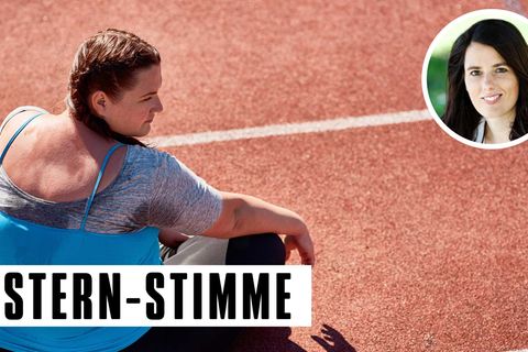 Unglücklich mit Übergewicht