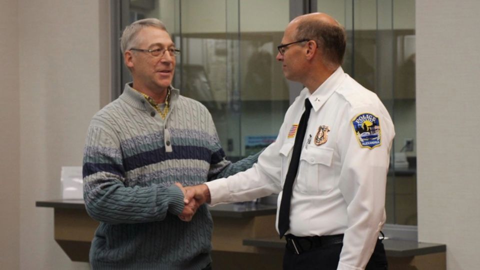 Earl Melchert und Polizeichef Rick Wyffels
