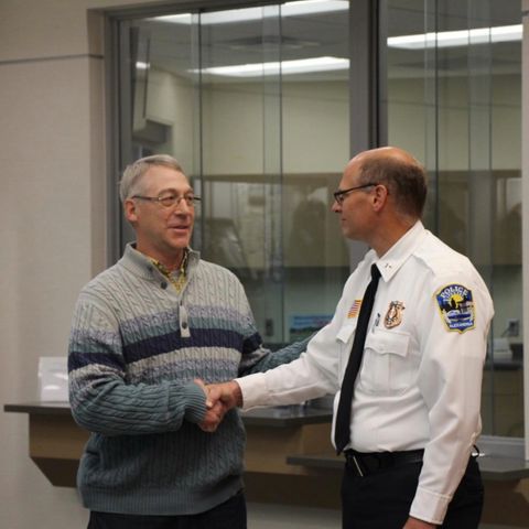Earl Melchert und Polizeichef Rick Wyffels