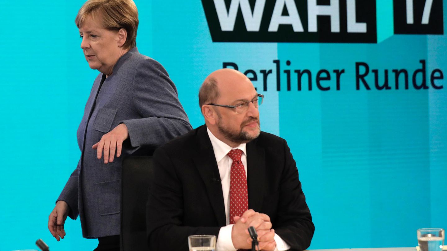 Angela Merkel und Martin Schulz