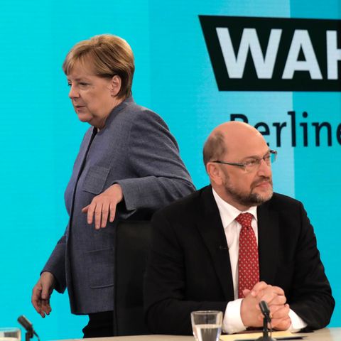 Angela Merkel und Martin Schulz