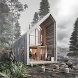 Die Surfer-Hütte kann man an der Front komplett verglasen.