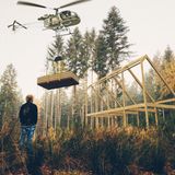 Wildnis ist kein Hindernis. Zum Aufbau benötigt man nur einen Werkzeugkasten, das Haus kommt per Hubschrauber.
