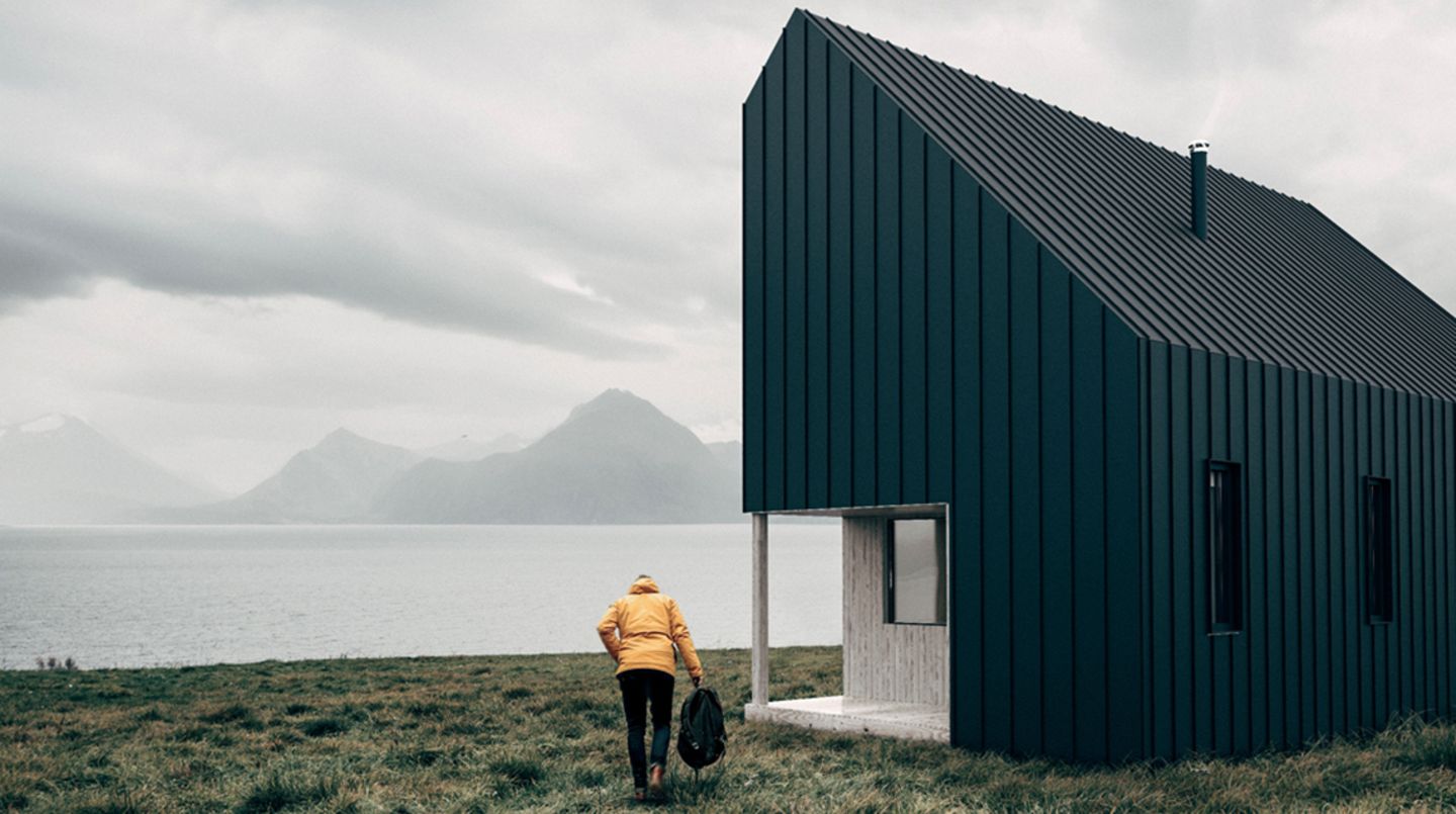 Surf Shack: Die steilen und hohen Dächer sind für extremen Schneefall konstruiert worden. Die steilen und hohen Dächer sind für extremen Schneefall konstruiert worden.
