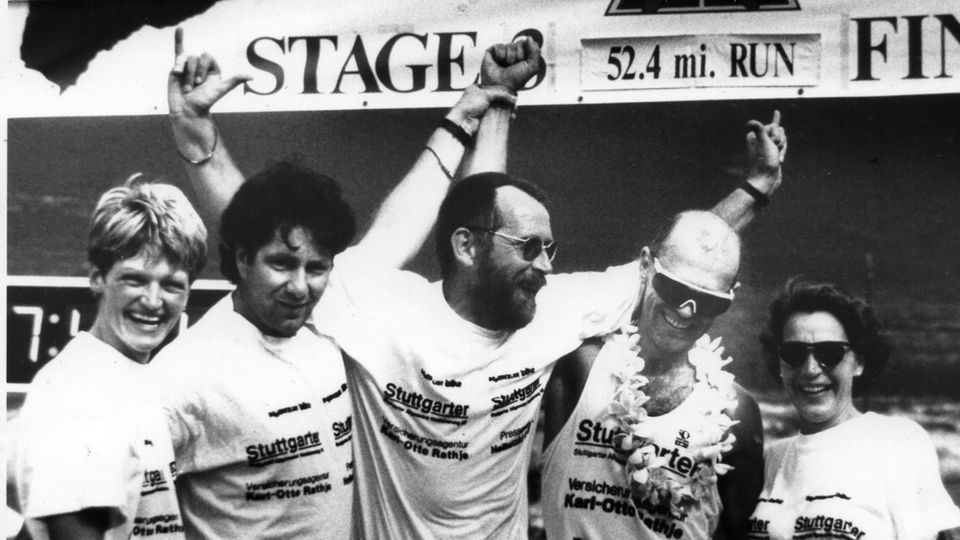 ultraman hawaii hans-jürgen Schley Ironman Ultraman und Ironman-Teilnehmer Hans-Jürgen Schley mit seiner Crew
