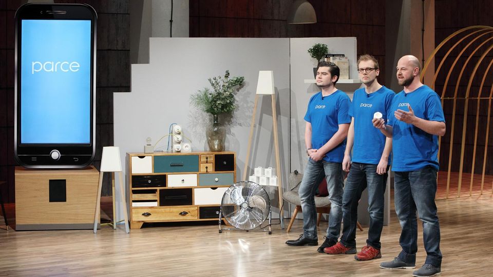 DHDL: Die Gründer von "Parce" Nikolaj Klebert, Malte Janduda und Eugen Pflüger (v.l.)