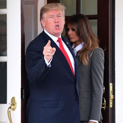 US-Präsident Donald Trump beim Betreten des Weißen Hauses