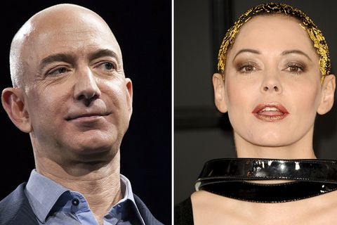 Jeff Bezos, Rose McGowan