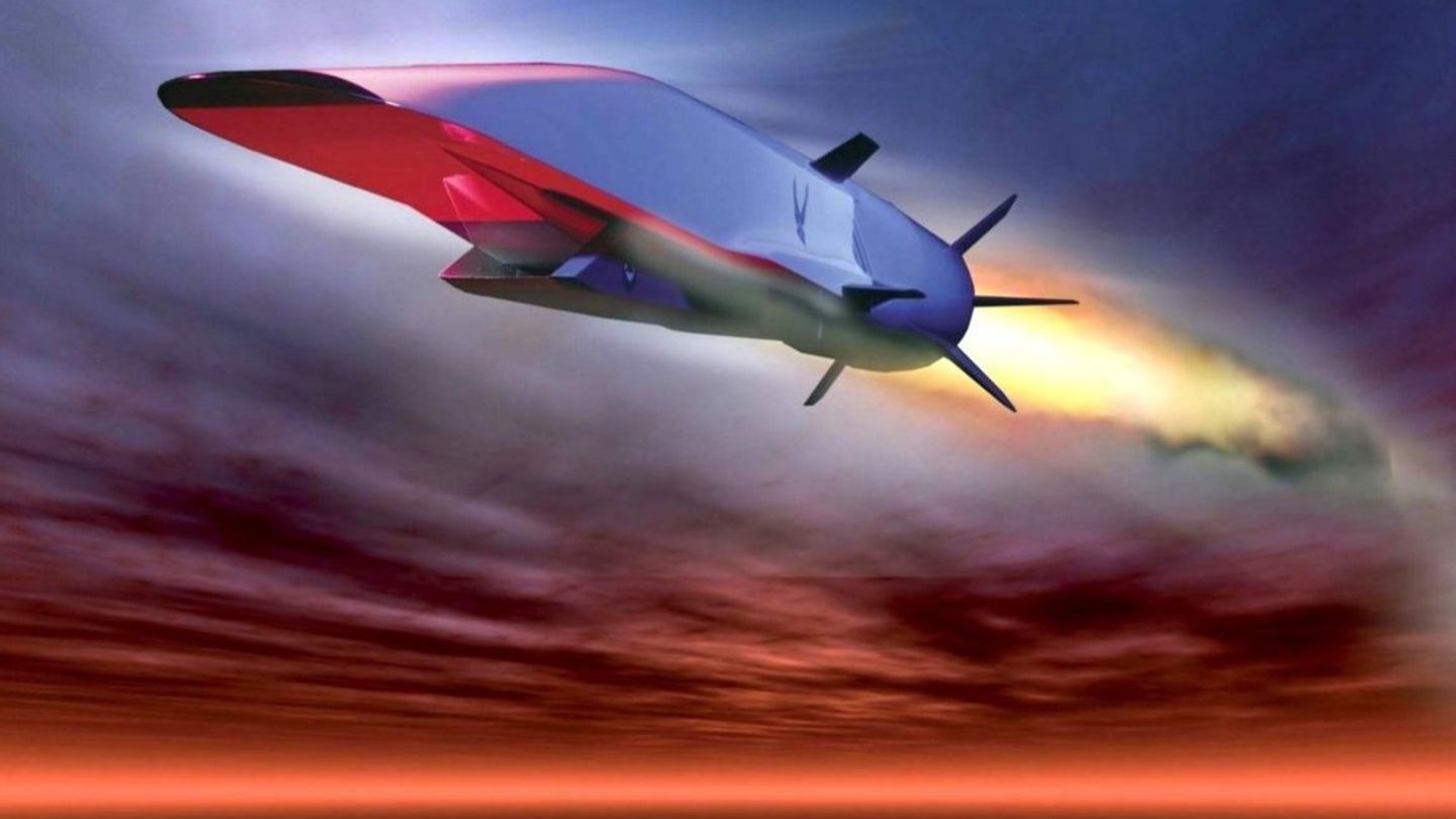 Diese Computersimulation soll den russischen Zircon-Gleiter darstellen, dürfe aber nur entfernte Ähnlichkeit mit ihm besitzen.