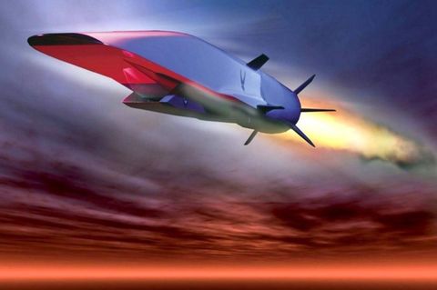 Diese Computersimulation soll den russischen Zircon-Gleiter darstellen, dürfe aber nur entfernte Ähnlichkeit mit ihm besitzen.