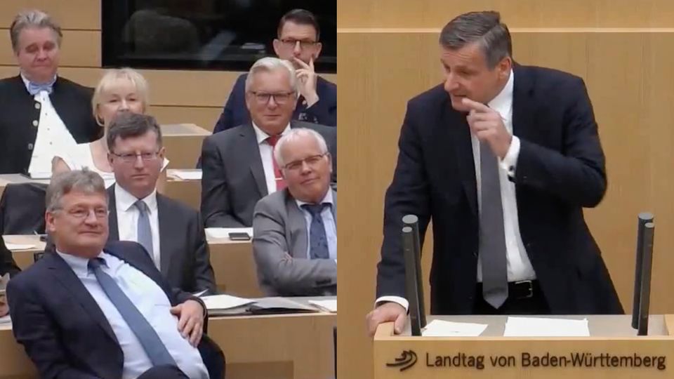 Landtag in Baden-Württemberg: FDP-Fraktionschef Hans-Ulrich Rülke liest AfD die Leviten - und landet Viral-Hit
