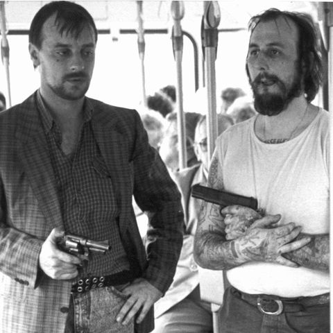 Die bewaffneten Geiselnehmer von Gladbeck: Dieter Degowski (l) und Hans-Jürgen Rösner