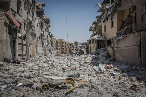 Der seit Juni währende Kampf zwischen dem IS und der SDF hat Al-Rakka größtenteils zerstört