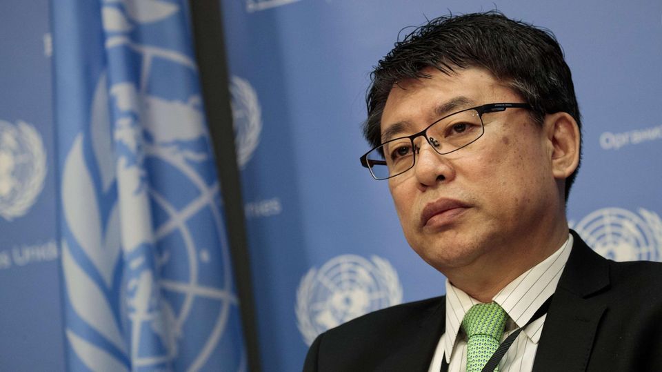 Nordkoreas stellvertretender UN-Botschafter Kim In Ryong sprach vor den Vereinten Nationen