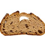 "Ravensberger Kruste" von der Bäckerei Backsüchtig, Bielefeld    Laib, 750 Gramm, Preis je Kilo: 5,60 Euro  Die beiden Franzosen freuen sich: schöne Farbe, viel Luftigkeit, ein guter Biss. Die Köche sehen sofort, dass der Sauerteig hinreichend Zeit hatte. Das Brot sei bei richtiger Temperatur goldgebacken, nicht verbrannt. Es sei elastisch, nicht klebrig, das milde Aroma angenehm. Die Unterseite zeigt, dass es im richtigen Ofen gebacken wurde. "Gutes Handwerk", befindet Moissonnier. Bewertung: 4 Punkte