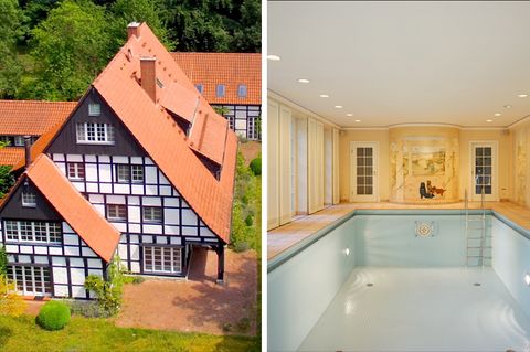 Luxusimmobilie bei Bielefeld: 1000 Quadratmeter mit Pool: Ex-Middelhoff-Villa sucht neuen Besitzer - für 2 Millionen Euro