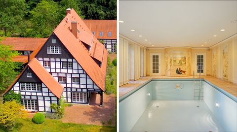 Luxusimmobilie bei Bielefeld: 1000 Quadratmeter mit Pool: Ex-Middelhoff-Villa sucht neuen Besitzer - für 2 Millionen Euro