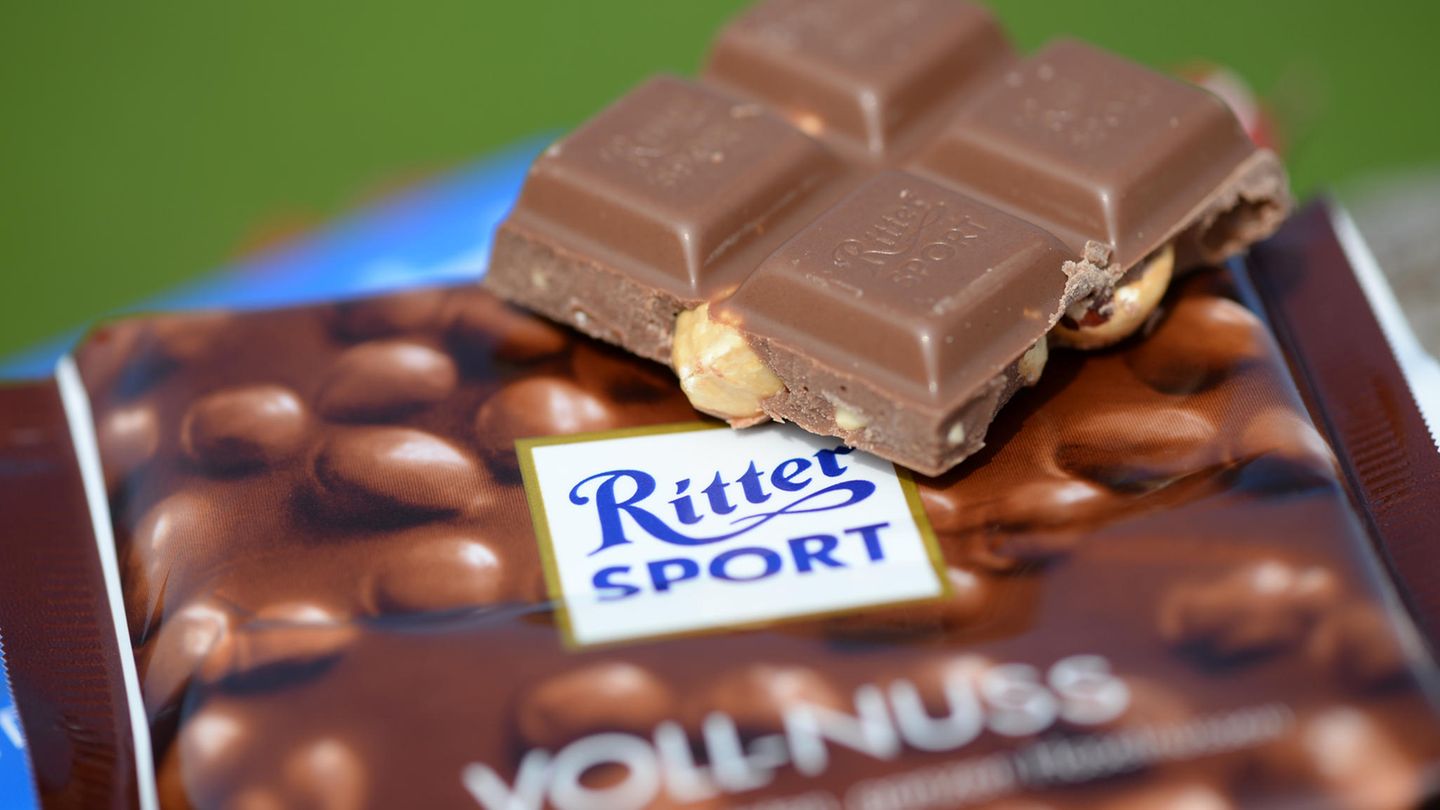 Quadratische Schokoladentafel von Ritter Sport