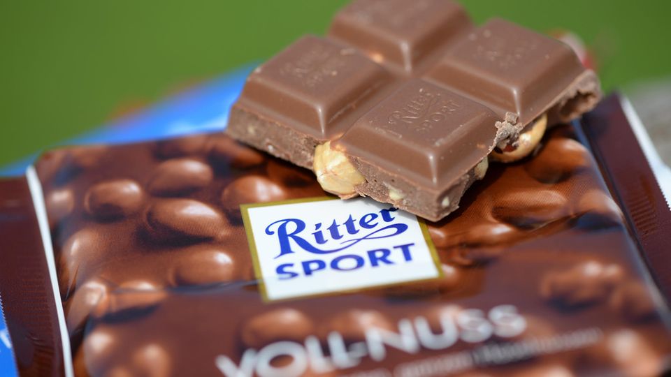 Quadratische Schokoladentafel von Ritter Sport