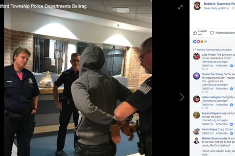 Er hielt das Versprechen und stellte sich der Polizei - dennoch endete die Challenge für den 21-Jährigen in Handschellen