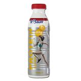 Nominiert ist: "Bauer: Protein Drink Vanille"  Die Protein-Milch mit Vanille-Geschmack soll sich an eine "fitnessorientierte und alltagsaktive Zielgruppe" richten. Nach Meinung von Foodwatch zieht Hersteller Bauer den Kunden allerdings "das Geld aus der Tasche". Das Produkt koste etwa 50 Prozent mehr als andere Vanillemilch, und das zugesetzte Protein sei völlig überflüssig. "Selbst wer viermal die Woche joggen geht, braucht laut der Deutschen Gesellschaft für Ernährung (DGE) keinen Protein-Zusatz."