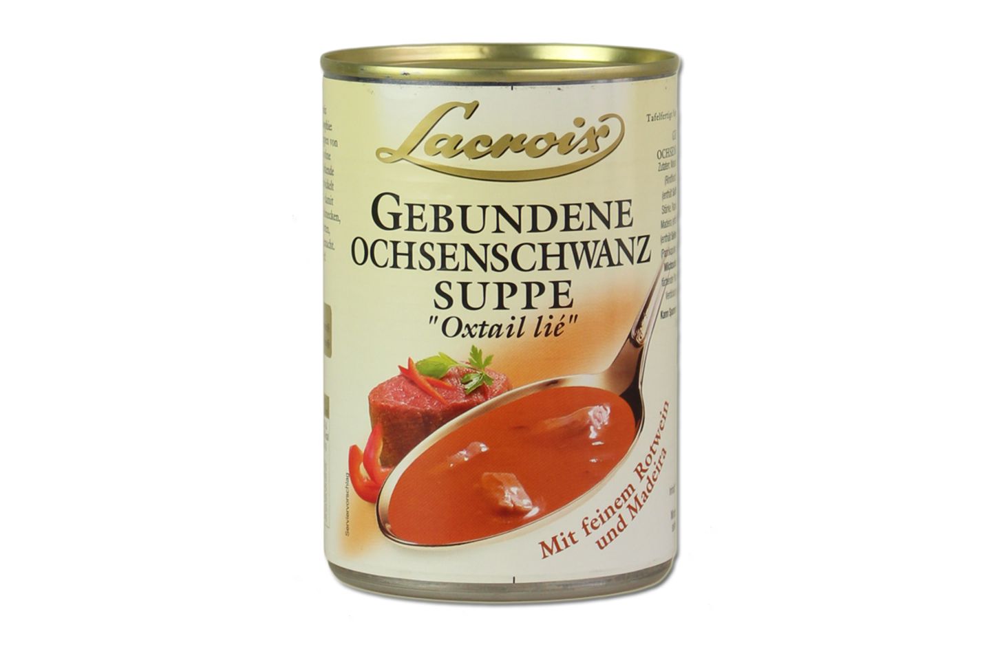Nominiert ist: "Continental Foods: Lacroix Gebundene Ochsenschwanz Suppe"  Laut Hersteller ist die Suppe ein "kleiner kulinarischer Höhepunkt des Tages". Eine Zutat sucht man nach Angabe von Foodwatch in der Suppe jedoch vergeblich: Ochsenschwanz. Gegenüber den Verbraucherschützern erklärte das Unternehmen, man habe aus "Qualitätsgründen" auf die Zutat verzichtet.