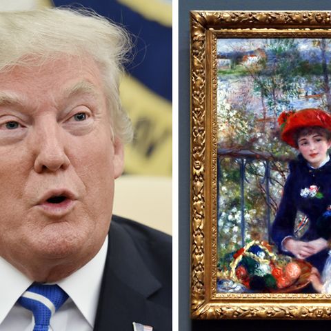 Donald Trump glaubt, das Original von Renoirs "zwei Schwestern" zu besitzen.