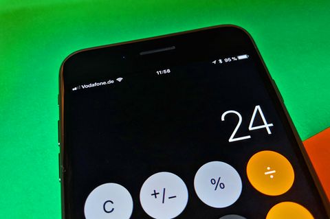 iPhone Taschenrechner unter iOS11 auf einem iPhone 8 Plus