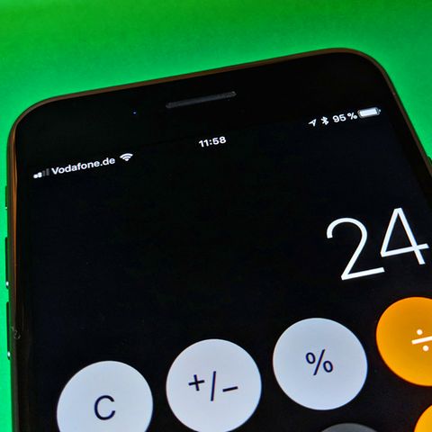 iPhone Taschenrechner unter iOS11 auf einem iPhone 8 Plus