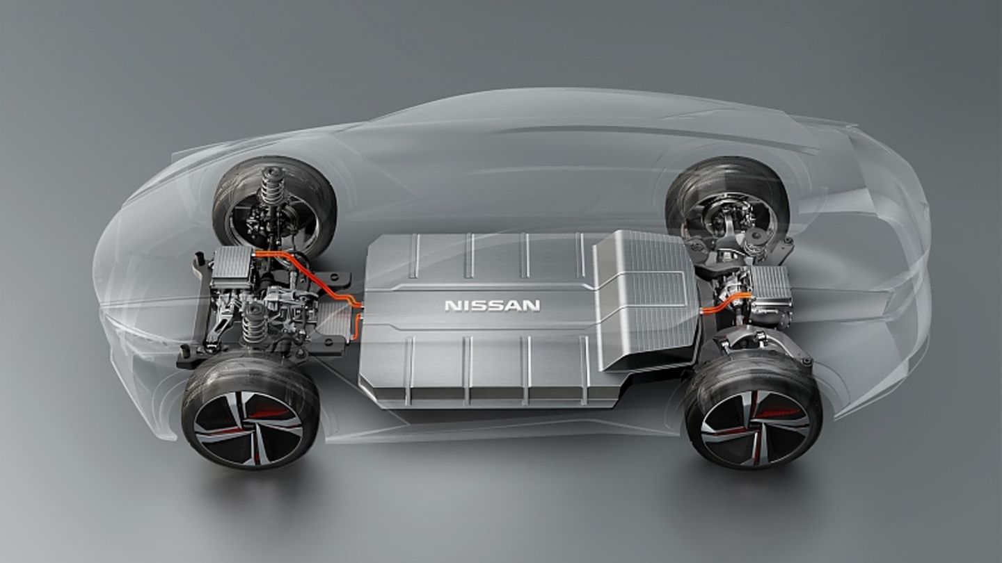 Zwei E-Motoren, an jeder Achse einer, sorgen mit 320 kW / 435 PS für Vortrieb