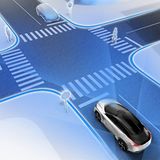 Das Nissan IMx zero emission concept vehicle fährt voll autonom