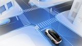 Das Nissan IMx zero emission concept vehicle fährt voll autonom