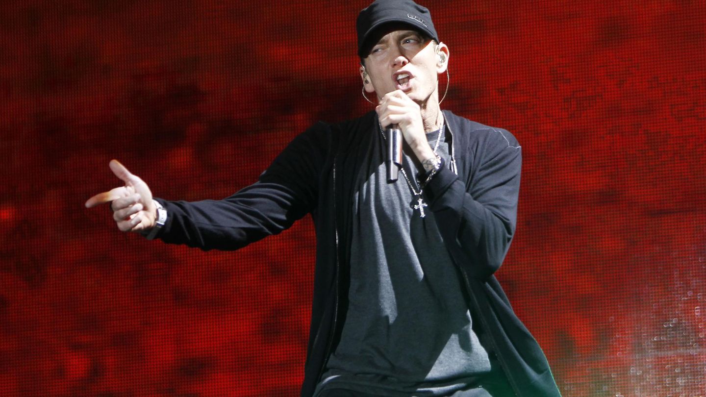 Eminem gewinnt Prozess gegen National Party: Der Rapper während eines Auftritts im Yankee Stadion in New York
