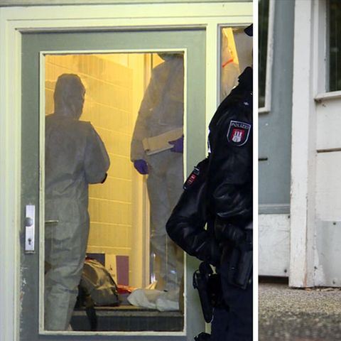 Noch in der Nacht zu Dienstag sicherten Ermittler Spuren, inzwischen stehen Teddybären und Blumen vor dem Mehrfamilienhaus