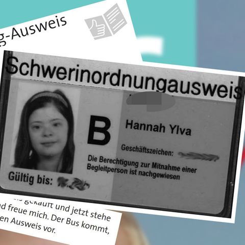 Die Schülerin machte aus ihrem Schwerbehindertenausweis einen "Schwer-in-Ordnung-Ausweis".