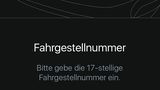 Zur Einrichtung ist die Fahrgestellnummer nötig