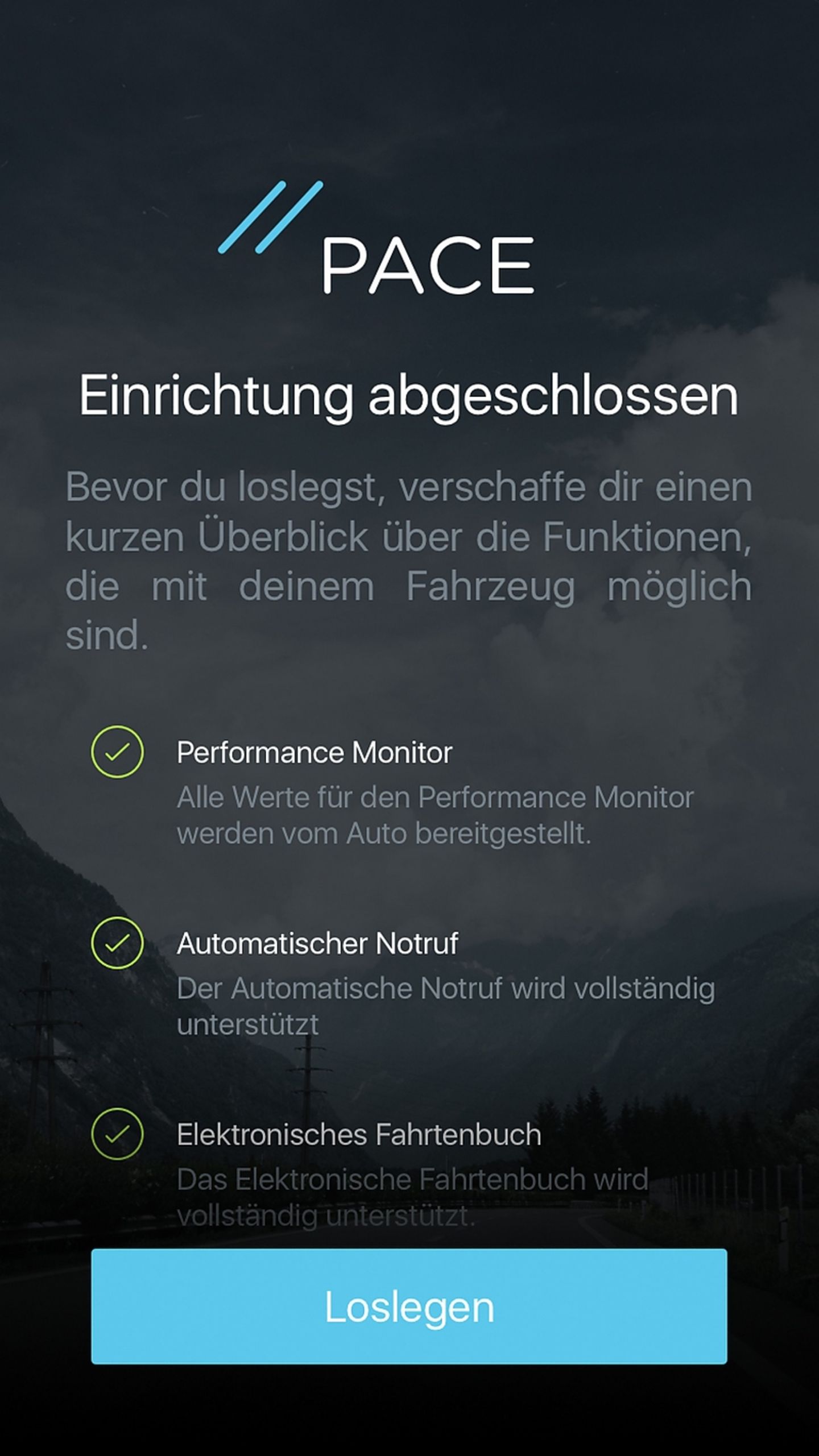 Sobald die Einrichtung abgeschlossen ist, kann es losgehen