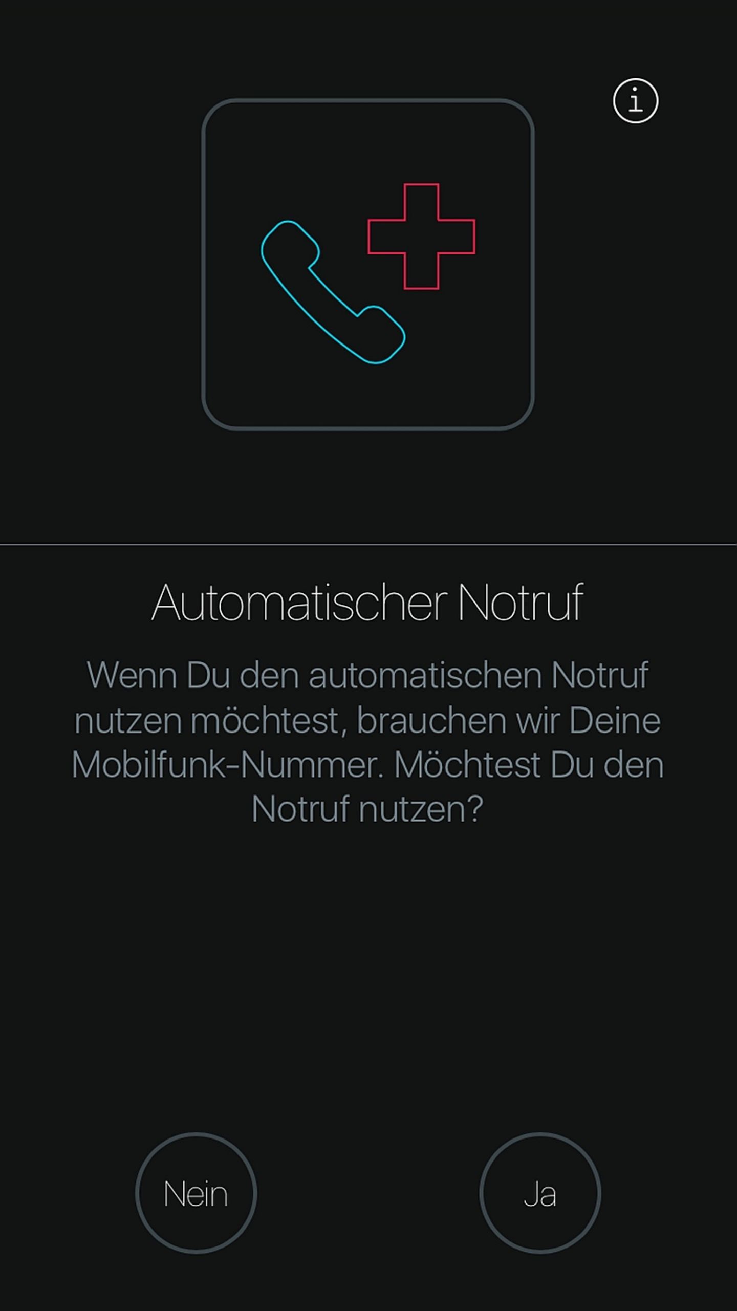 Der Notruf wird erst nach einem Kontrollanruf ausgelöst