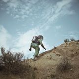 Nachstellung des Trainings von Studenten aus Sambia, die 1964 die ersten Afrikaner auf dem Mond sein wollen, 2012.  Dieses und weitere Motive finden Sie hier.