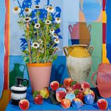 Stillleben mit Äpfeln und Echinacea, 2016.  Dieses und weitere Motive finden Sie hier.