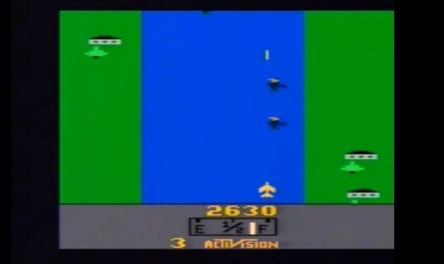 "Paramilitärische Ausbildung im Kindesalter" Das Videospiel "River Raid" wird in Deutschland indiziert, weil es eine "paramilitärische Ausbildung im Kindesalter" sei