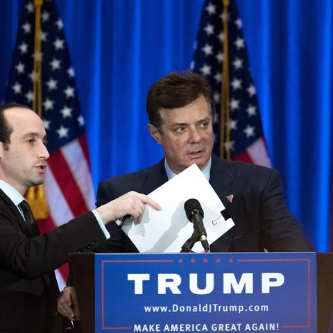 Donald Trumps Ex-Wahlkampfleiter Paul Manafort (r.) steht jetzt unter Hausarrest